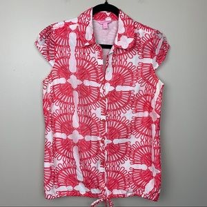 Lilly Pulitzer Button Down Top Women’s Size 8